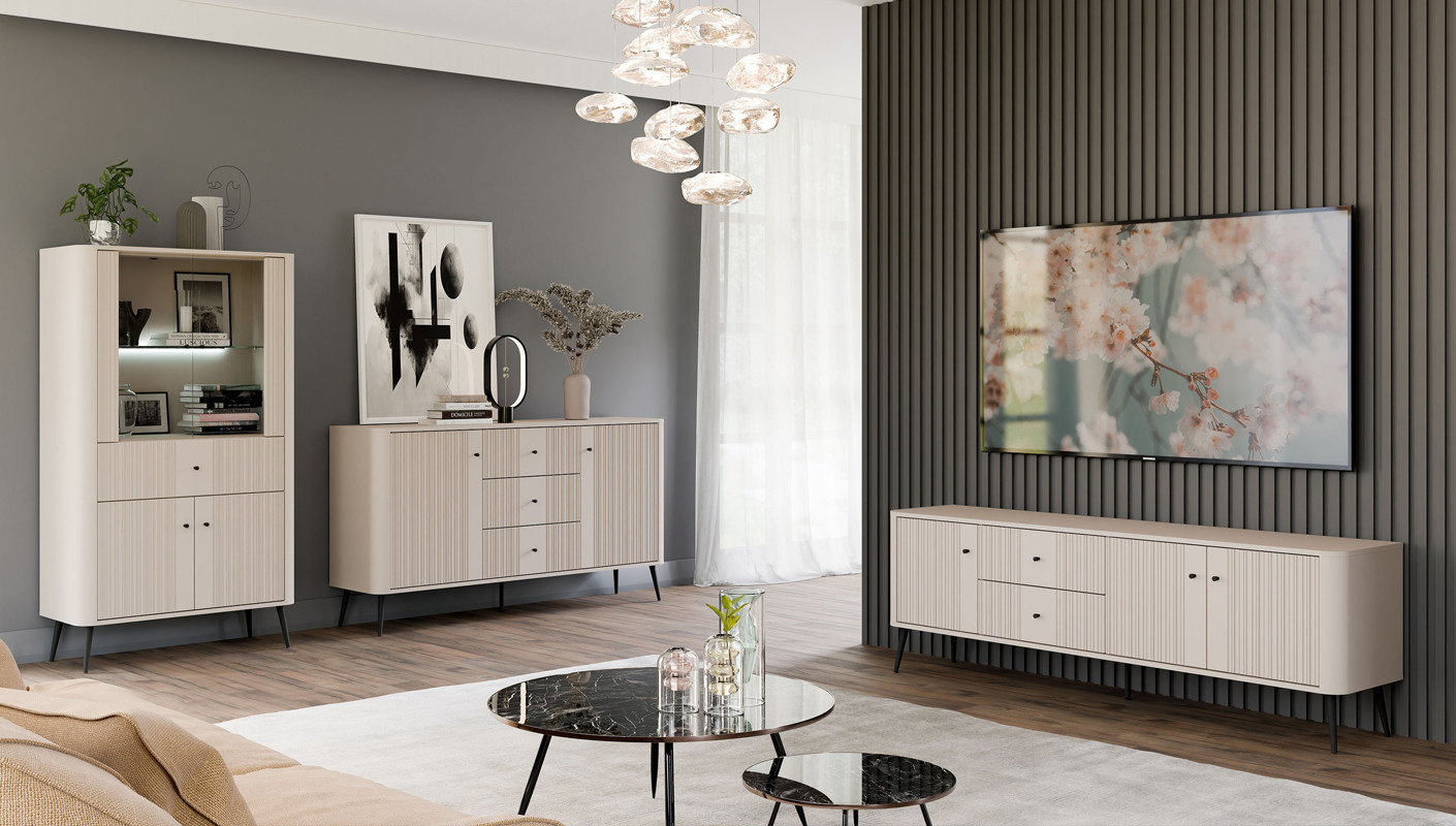 J&B Furniture showroom living room display