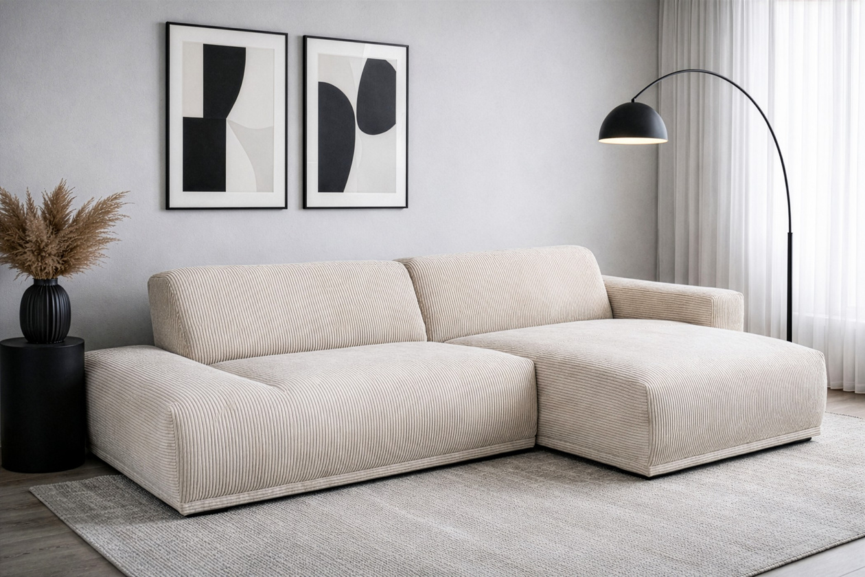 Premium corduroy sofa by J&B Furniture